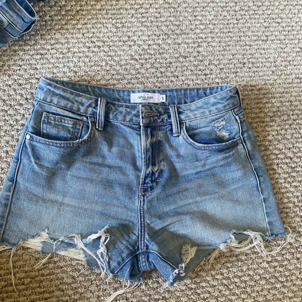Carly Jean Los Angeles Blue Jean Shorts